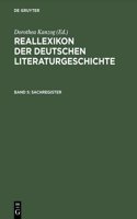 Reallexikon Der Deutschen Literaturgeschichte, Band 5, Sachregister