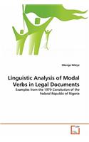 Linguistic Analysis of Modal Verbs in Legal Documents: (English)