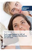 Full Legal Report in VIC of Australia