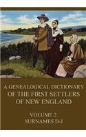 genealogical dictionary of the first settlers of New England, Volume 2