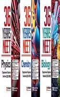 Arihant 36 Years Chapterwise Topicwise Solutions NEET Physics, Chemistry, Biology 1988-2023 (Set of 3 Books)