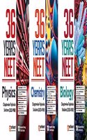 Arihant 36 Years Chapterwise Topicwise Solutions NEET Physics, Chemistry, Biology 1988-2023 (Set of 3 Books)