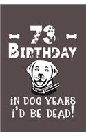 73 Birthday - In Dog Years I'd Be Dead!