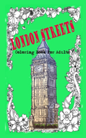 LONDON Streets Coloring Book for Adults: For adult. Stress Building Relieving France coloring book