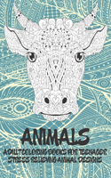 Adult Coloring Books for Teenager - Animals - Stress Relieving Animal Designs