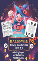 Halloween Activity Book for kids ages 4-8