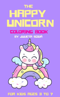 The Happy Unicorn: Affirmations Coloring Book