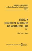 Studies in Constructive Mathematics and Mathematical Logic: Part 1