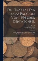 Traktat Des Lucas Paccioli Von 1494 Über Den Wechsel