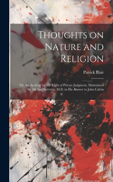 Thoughts on Nature and Religion
