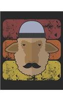 Hipster Sheep Lined Notebook
