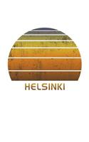 Helsinki: Notebook Paper For Work, Home or School With Lined Wide Ruled White Sheets. Vintage Sunset Note Pad Composition Journal For Family Vacations. Back T