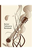 Guitar Tablature Notebook: 6 tabs across top with 7 staves beneath. Great songwriting and guitarist gift, ideal for beginners or axe masters.