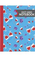 Dot Grid Notebook: Wine & Grapes Softcover Paperback Dot Grid Journal // Notebook for Adults to Draw and Write in