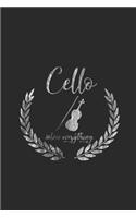 Cello Solves Everything: Cello Notebook, Blank Lined (6 x 9 - 120 pages) Musical Instruments Themed Notebook for Daily Journal, Diary, and Gift