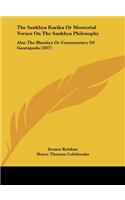 The Sankhya Karika or Memorial Verses on the Sankhya Philosophy