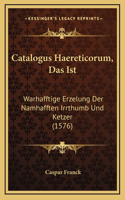 Catalogus Haereticorum, Das Ist