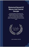 Historical Record Of Macon And Central Georgia