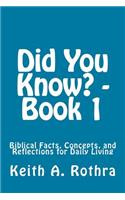Did You Know? - Book 1