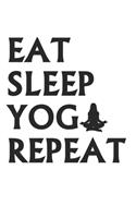 Eat Sleep Yoga Repeat Notebook: Graph Paper Journal 6x9 - 120 Pages