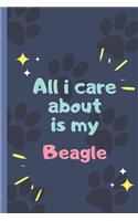 All I Care About Is My Beagle - Notebook