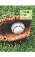 2020-2021 2 Year Planner Baseball Game Monthly Calendar Goals Agenda Schedule Organizer