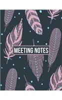 Meeting Notes: Detailed meeting notes journal for recording meeting minutes with detailed sections to keep track of attendees and action items. Cover(17)