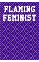 Flaming Feminist: Graph Paper Notebook 6"x9" 120 Pages