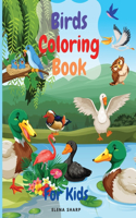 birds coloring book for kids: -Adorable Birds Coloring Book for kids, Cute Bird Illustrations for Boys and Girls to Color
