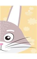 Notebook: Bunny on yellow cover and Dot Graph Line Sketch pages, Extra large (8.5 x 11) inches, 110 pages, White paper, Sketch, Draw and Paint(3 Bunny on Yellow Notebook)