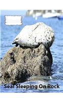 Seal Sleeping On Rock collegeruledlinepaper Composition Book: Seal fans, composition book to keep notes, school suppies, journal used for notes, student and teacher use