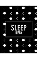 Sleep Diary: Art Black Color, Sleep Journal Monitor Healthy Sleep Habits and Insomnia Large Print 8.5 X 11 Five Minutes Journal Before Bed