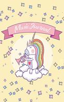 Music Journal: Music Songwriting Journal for Kids: Blank Sheet Music, Lyric Diary and Manuscript Paper for Songwriters and Musicians Gifts for Music, Unicorn, Merm