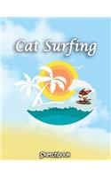 Sketchbook: Kitty Cat Surfing Funny Cat Sketchbook for Girls, Boys, Cat Lovers and Kids: 105+ Pages of 8.5"x11" Blank Paper for Drawing, Doodling, Sketching, Wr(2 Blank Sketch Book for Kids)