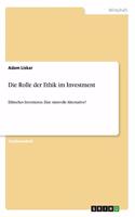 Rolle der Ethik im Investment
