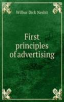 First principles of advertising