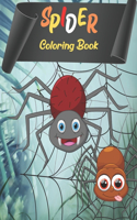 Spider Coloring Book: 35 Design of Adorable Spider for Kids Ages 4+