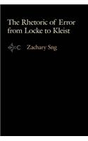 Rhetoric of Error from Locke to Kleist