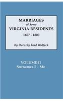 Marriages of Some Virginia Residents, Vol. II