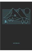 Notizbuch: Mountainbike MTB Notizbuch und Zeichenbuch Geschenk für Mountainbiker, Radsportler und Fahrrad Fans, Kinder, Frauen und Männer