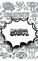 Monica: Weekly Planer Doodle 365 Yearly Journal Notebook 120 Pages 6x9