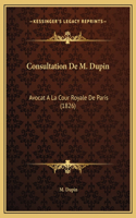 Consultation De M. Dupin