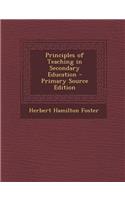 Principles of Teaching in Secondary Education