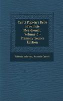 Canti Popolari Delle Provincie Meridionali, Volume 3