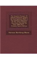 The Osmotic Pressure of Aqueous Solutions: Report on Investigations Made in the Chemical Laboratory of the Johns Hopkins University During the Years 1899-1913...