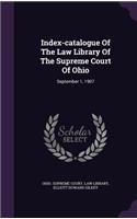 Index-catalogue Of The Law Library Of The Supreme Court Of Ohio