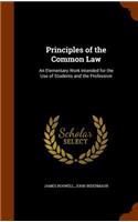 Principles of the Common Law: An Elementary Work Intended for the Use of Students and the Profession