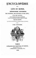 Encyclopédie des gens du monde, répertoire universel des sciences, des lettres et des arts - Tome XII: (French)