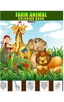 Farm animal coloring book