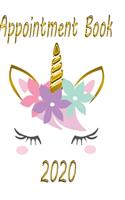 Unicorn Appointment Book 2020 gold: daily Calendar 2020 Size 6x9inch daily weekly monthly 366pages rainbow
